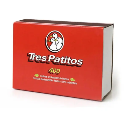 FOSFORO DE MADERA TRES PATITOS